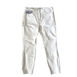 Vineyard Vines High Rise Skinny White Denim Cropped Jeans, Size 32, Resortwear